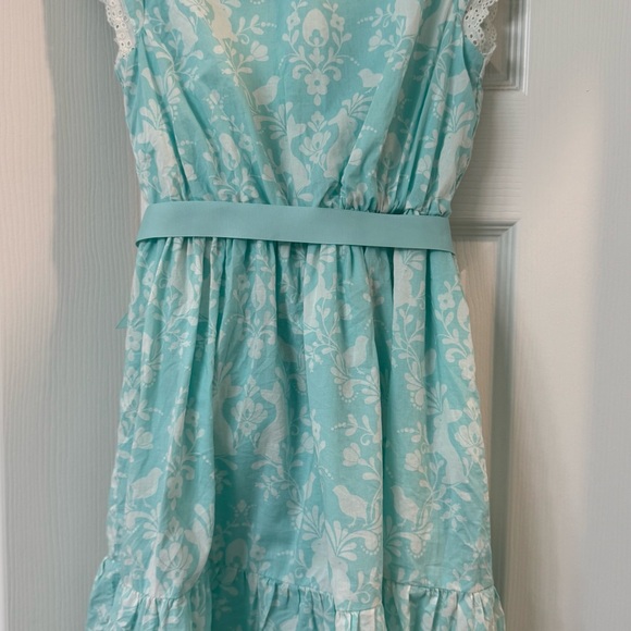 Girls Print Ruffle Dress - Picture 2 of 5